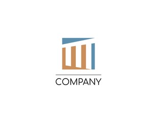 Simple Building Logo. Letter M Initial Logo. This Logo Suitable for Real Estate, Law Firm and Lawyer Service and more Company or Corporate. Vector Illustration