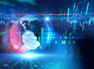 earth futuristic technology abstract background illustration