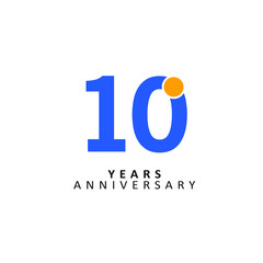 10 Year Anniversary Vector Template Design Illustration