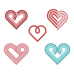 love and heart logo, icon and template