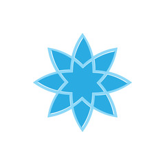 flower shape swirl geometric logo vector