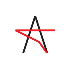 star arrow simple draw logo vector