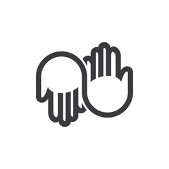  two holding hand care help symbol logo vector