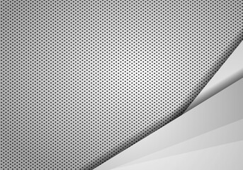 Abstract background overlap dimension grey vector. metallic modern white frame design innovation concept layout background.