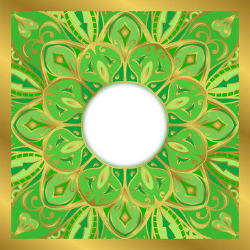 Green abstract frame.
