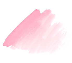 Pink watercolor paint stain space