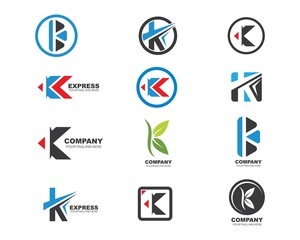 k letter logo icon vector design