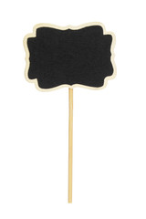 Blackboard label, chalkboard label, garden mark or price tag isolated