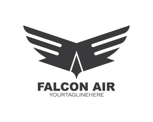 Falcon Eagle Bird Logo Template vecto