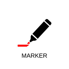 Marker icon. Marker symbol design. Stock - Vector illustration can be used for web.