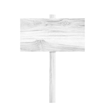 White wooden sign