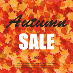 Autumn sale background. Eps10 Vector illustration
