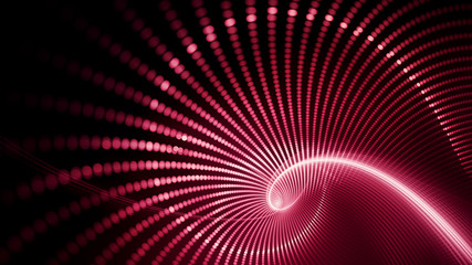 Abstract red and black background. Fractal graphics series. Composition of glowing lines and mosaic halftone effects. 3d illustration.