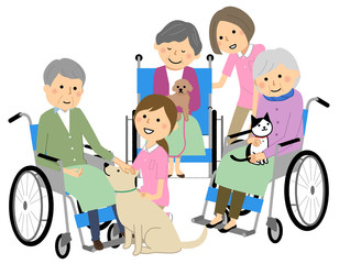 アニマルセラピー　動物と高齢者