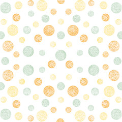 ドット柄の背景_橙