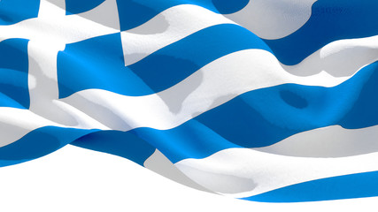 Greece waving national flag. 3D illustration