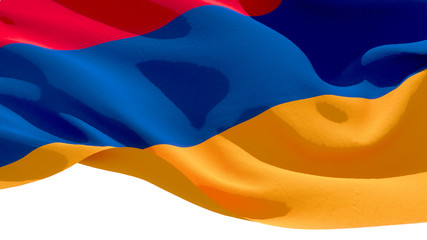 Republic of Armenia waving national flag. 3D illustration
