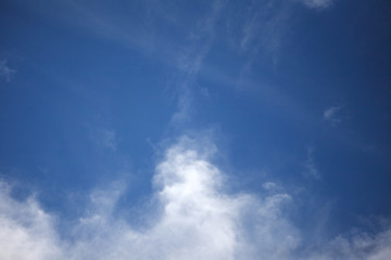 Cirrus white clouds.