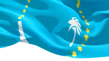 The Pacific Community waving national flag. 3D illustration