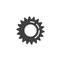 Gear wheel vector icon. Cogwheel filled flat sign for mobile concept and web design. Cog gear glyph icon. Symbol, logo illustration. Vector graphics