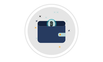 Bitcoin wallet icon for cryptocurrency management