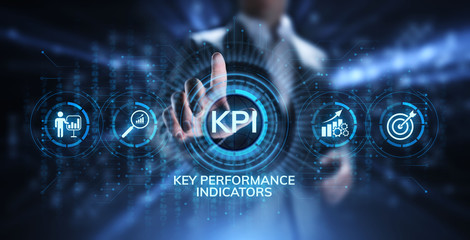 KPI Key performance indicator business and industrial analysis concept on screen.