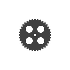 Gear wheel vector icon. Cogwheel filled flat sign for mobile concept and web design. Cog gear glyph icon. Symbol, logo illustration. Vector graphics
