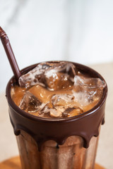 Iced coffee in coffee shop