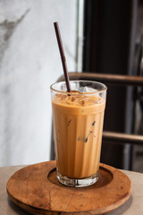 Iced coffee in coffee shop