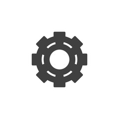 Gear wheel vector icon. Cogwheel filled flat sign for mobile concept and web design. Cog gear glyph icon. Symbol, logo illustration. Vector graphics