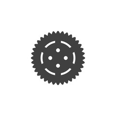 Gear wheel vector icon. Cogwheel filled flat sign for mobile concept and web design. Cog gear glyph icon. Symbol, logo illustration. Vector graphics