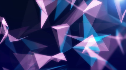 Abstract illustration background motion transformation with flickering light on plexus pattern of future innovation technology digital business dots line network decentralize communication connection