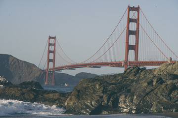 Vintage Retro Historic Golden Gate Bridge Pictures San Francisco California