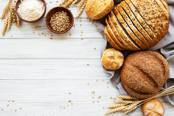 Assortment of baked bread