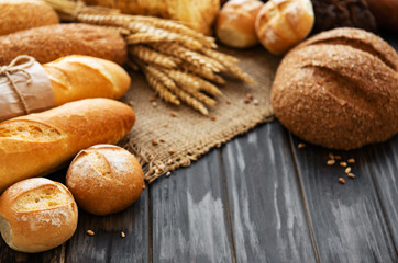 Assortment of baked bread