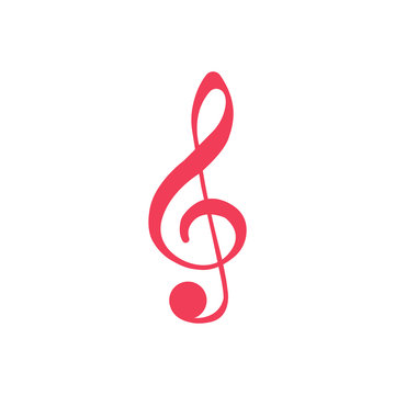 Treble Clef glyph icon, music and instrument, note sign vector graphics, a solid pattern on a white background,
