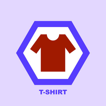 Vector illustration. Icon brown t-shirt.