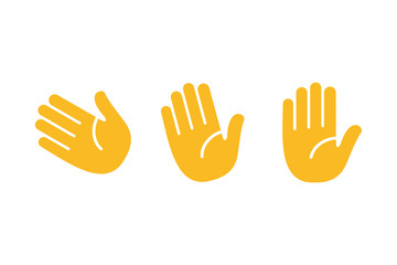 Simple Hand Icons Set Flat Vector Illustration