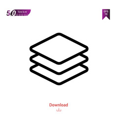 Outline Black layers icon. layers icon vector isolated on white background. miscellaneous-elements. Graphic design, mobile application, logo, user interface. EPS 10 format vector