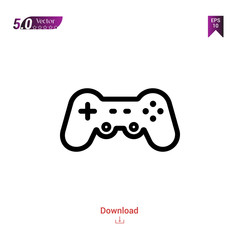 Outline Black gamepad icon. gamepad icon vector isolated on white background. miscellaneous-elements. Graphic design, mobile application, logo, user interface. EPS 10 format vector