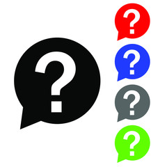 colorful set question icon vector. answer illustration symbol. ask sign or logo.