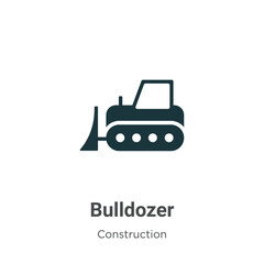 Bulldozer vector icon on white background. Flat vector bulldozer icon symbol sign from modern construction collection for mobile concept and web apps design. © Digital Bazaar
