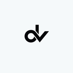 DV letter icon creative logo vector free
