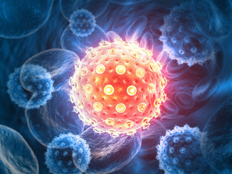 3d rendering of viruses background.