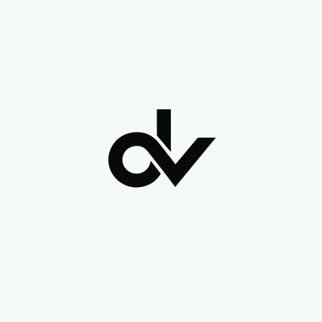 DV letter icon creative logo vector free