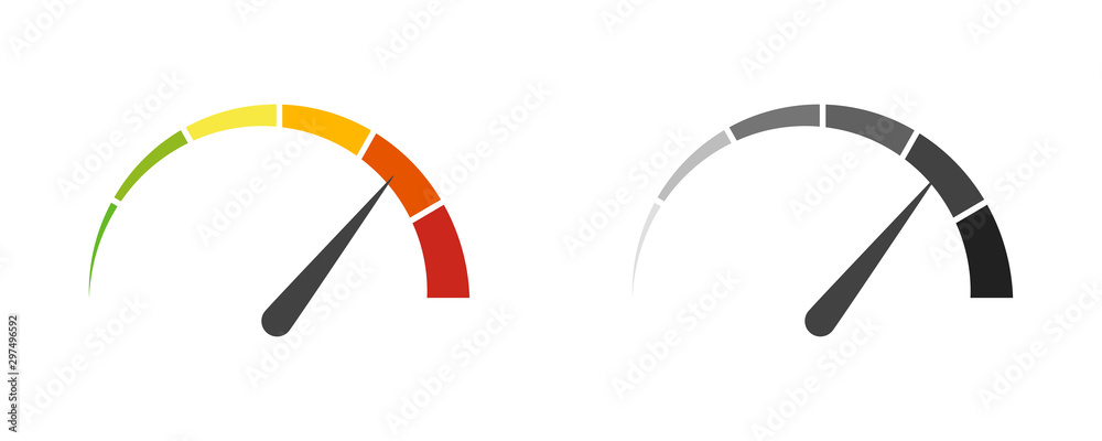 Poster speedometer speed car auto dashboard vector isolated icons. fast time concept. speed motion design. 