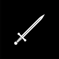 Sword icon icon on black background