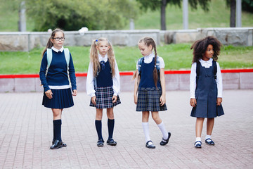 Pupils in uniform.