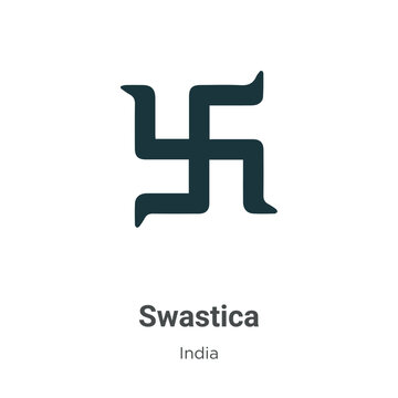 Swastica vector icon on white background. Flat vector swastica icon symbol sign from modern india collection for mobile concept and web apps design.