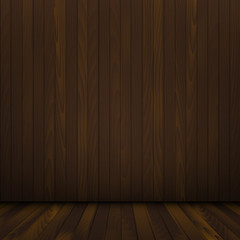 Brown wooden textured background. Empty wooden background for presentation product. Vector